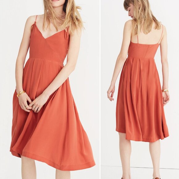 Madewell silk pleated cami dress EUC - Picture 8 of 8